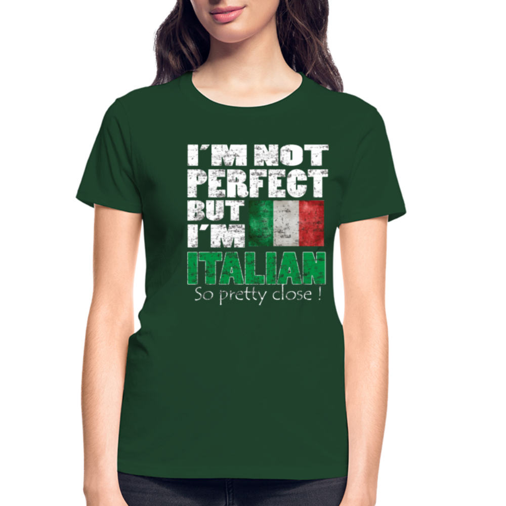 I'm not perfect but I'm Italian. So pretty close! Gildan Ultra Cotton Ladies T-Shirt-Ultra Cotton Ladies T-Shirt | Gildan G200L-Teelime | shirts-hoodies-mugs