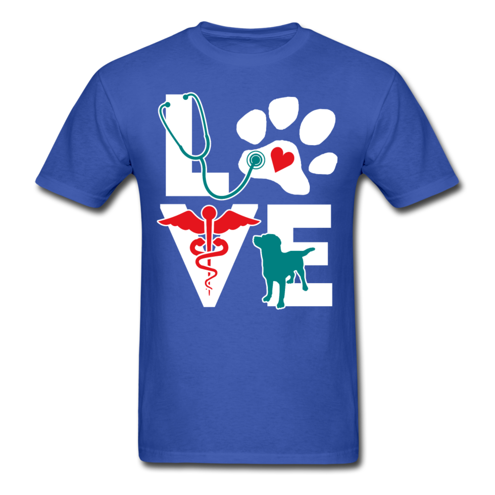 Vet Tech T Shirt - Veterinarian Love dog v.Teal Unisex T-Shirt-Unisex Classic T-Shirt | Fruit of the Loom 3930-Teelime | shirts-hoodies-mugs