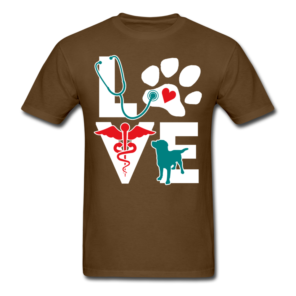 Vet Tech T Shirt - Veterinarian Love dog v.Teal Unisex T-Shirt-Unisex Classic T-Shirt | Fruit of the Loom 3930-Teelime | shirts-hoodies-mugs