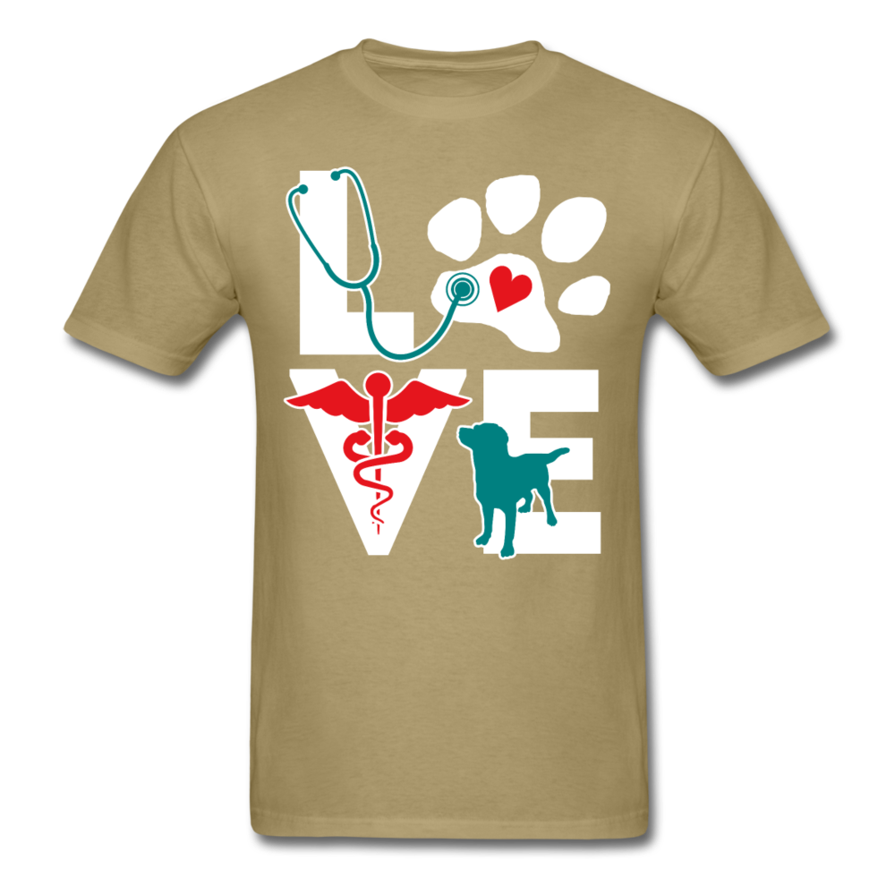 Vet Tech T Shirt - Veterinarian Love dog v.Teal Unisex T-Shirt-Unisex Classic T-Shirt | Fruit of the Loom 3930-Teelime | shirts-hoodies-mugs