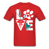 Vet Tech T Shirt - Veterinarian Love dog v.Teal Unisex T-Shirt-Unisex Classic T-Shirt | Fruit of the Loom 3930-Teelime | shirts-hoodies-mugs