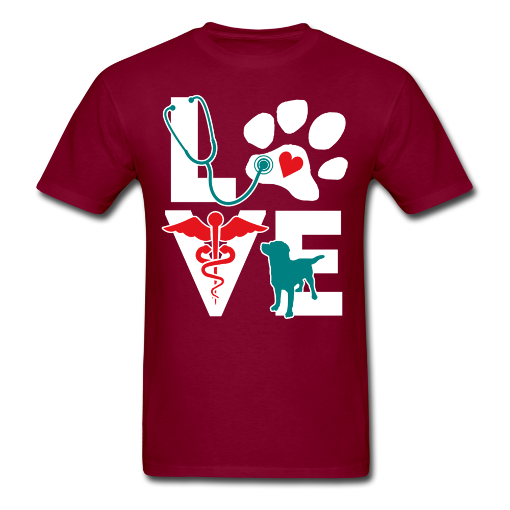 Vet Tech T Shirt - Veterinarian Love dog v.Teal Unisex T-Shirt-Unisex Classic T-Shirt | Fruit of the Loom 3930-Teelime | shirts-hoodies-mugs
