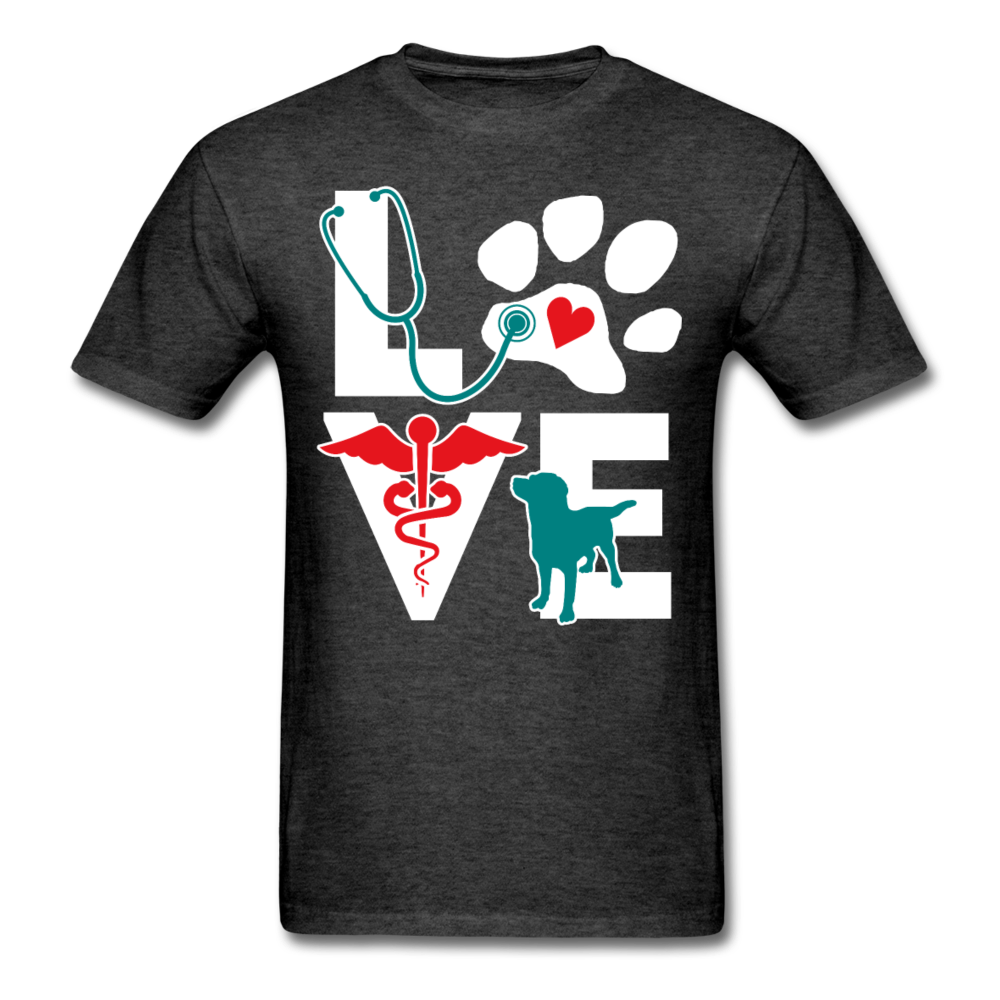 Vet Tech T Shirt - Veterinarian Love dog v.Teal Unisex T-Shirt-Unisex Classic T-Shirt | Fruit of the Loom 3930-Teelime | shirts-hoodies-mugs