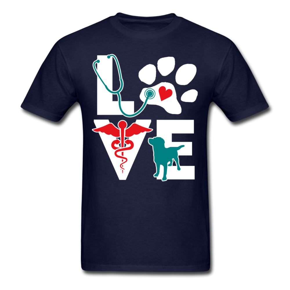Vet Tech T Shirt - Veterinarian Love dog v.Teal Unisex T-Shirt-Unisex Classic T-Shirt | Fruit of the Loom 3930-Teelime | shirts-hoodies-mugs