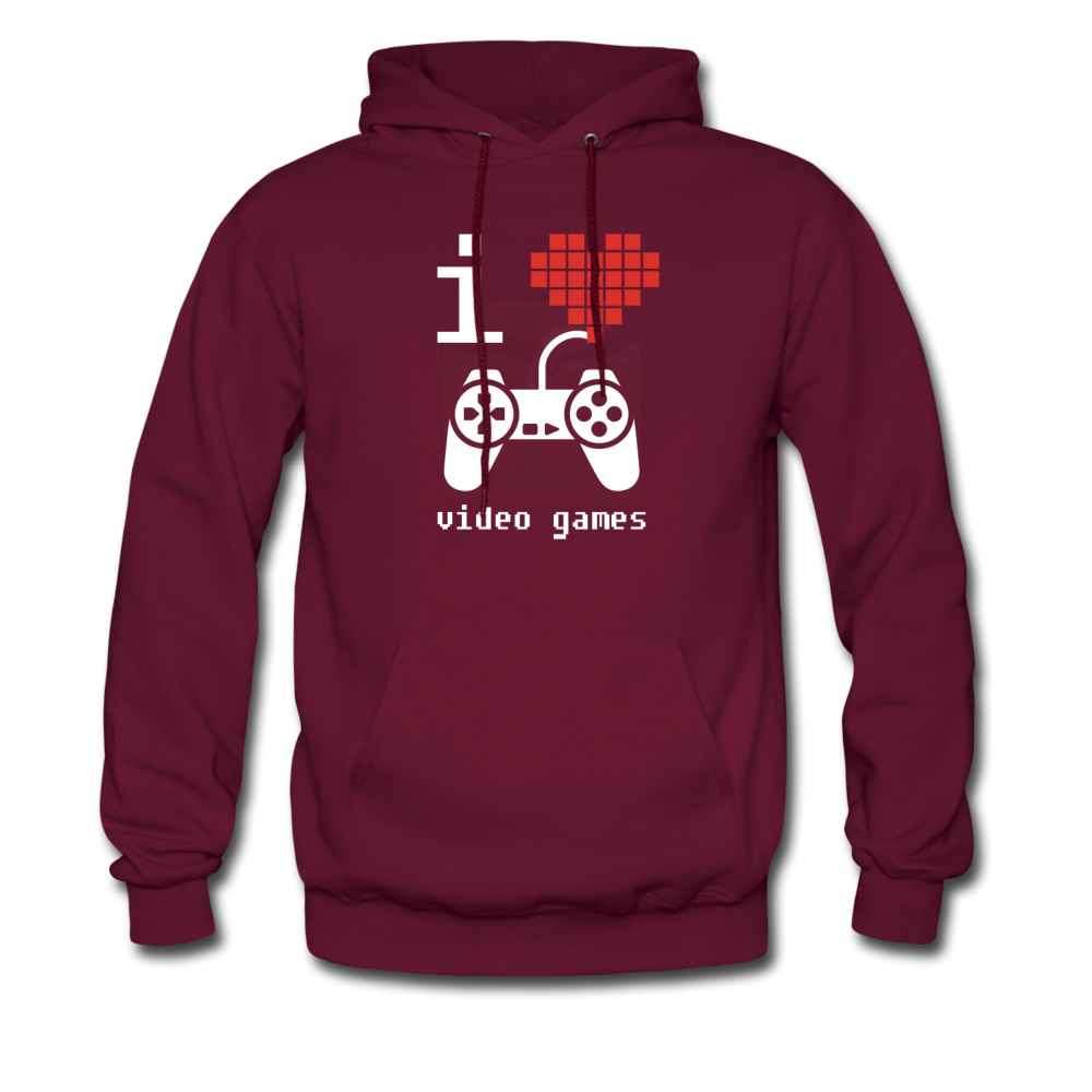 I Love Video Games Unisex Hoodie-Men's Hoodie | Hanes P170-Teelime | shirts-hoodies-mugs