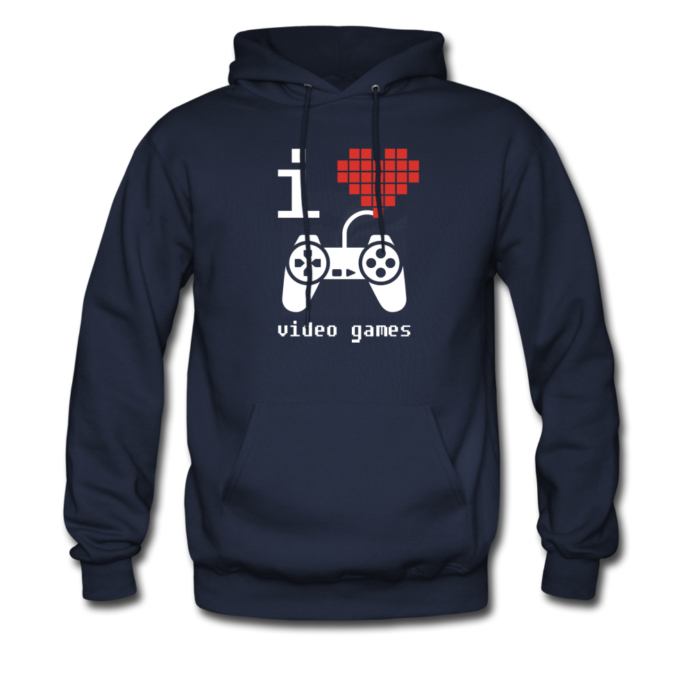 I Love Video Games Unisex Hoodie-Men's Hoodie | Hanes P170-Teelime | shirts-hoodies-mugs
