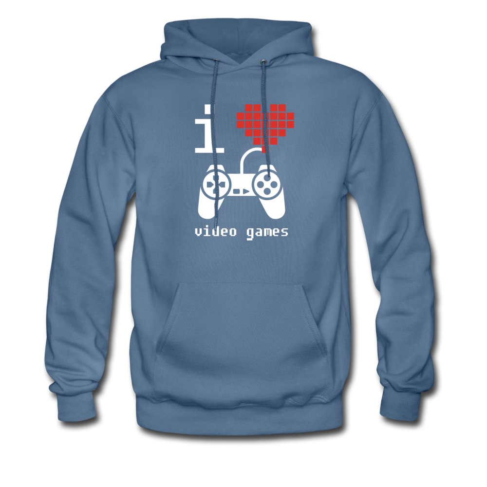 I Love Video Games Unisex Hoodie-Men's Hoodie | Hanes P170-Teelime | shirts-hoodies-mugs