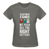 Sleep With a Gamer We Push All the Right Buttons Gildan Ultra Cotton Ladies T-Shirt-Ultra Cotton Ladies T-Shirt | Gildan G200L-Teelime | shirts-hoodies-mugs