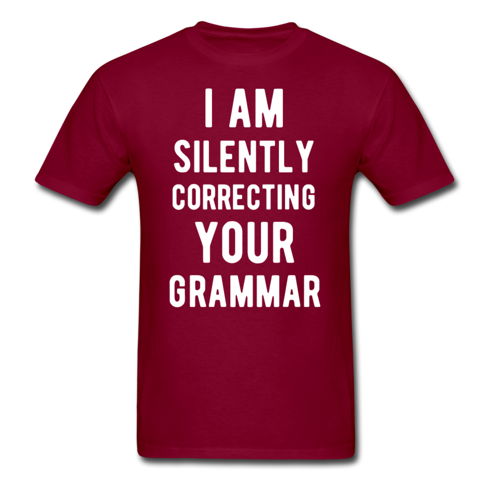 I Am Silently Correcting Your Grammar Unisex T-Shirt-Unisex Classic T-Shirt | Fruit of the Loom 3930-Teelime | shirts-hoodies-mugs