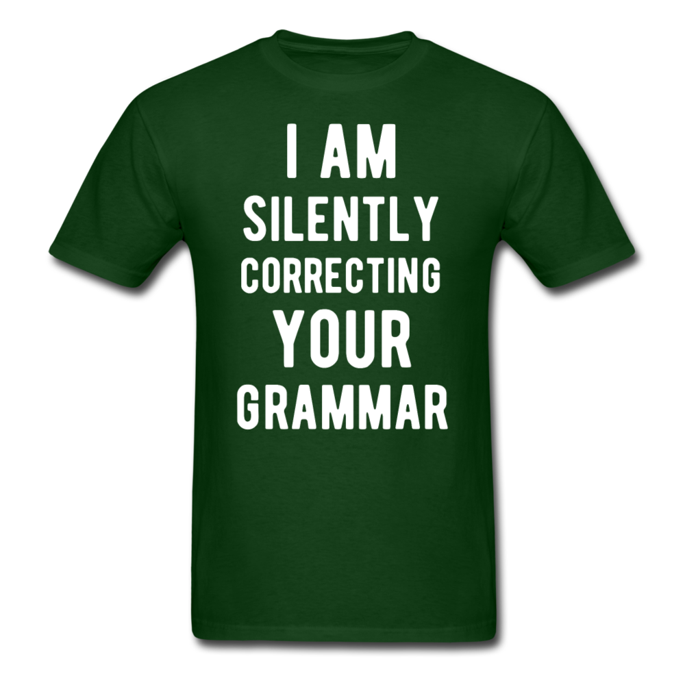 I Am Silently Correcting Your Grammar Unisex T-Shirt-Unisex Classic T-Shirt | Fruit of the Loom 3930-Teelime | shirts-hoodies-mugs