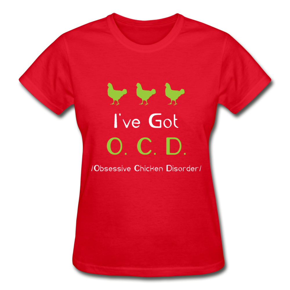 Chicken Shirt - OCD Gildan Ultra Cotton Ladies T-Shirt-Ultra Cotton Ladies T-Shirt | Gildan G200L-Teelime | shirts-hoodies-mugs