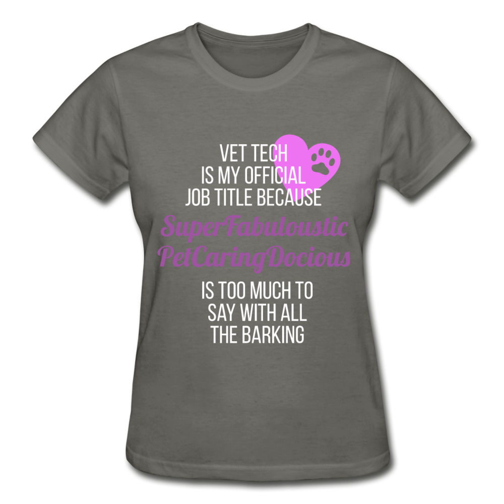Vet Tech Super Fabuloustic Pet Caring Gildan Ultra Cotton Ladies T-Shirt-Ultra Cotton Ladies T-Shirt | Gildan G200L-Teelime | shirts-hoodies-mugs
