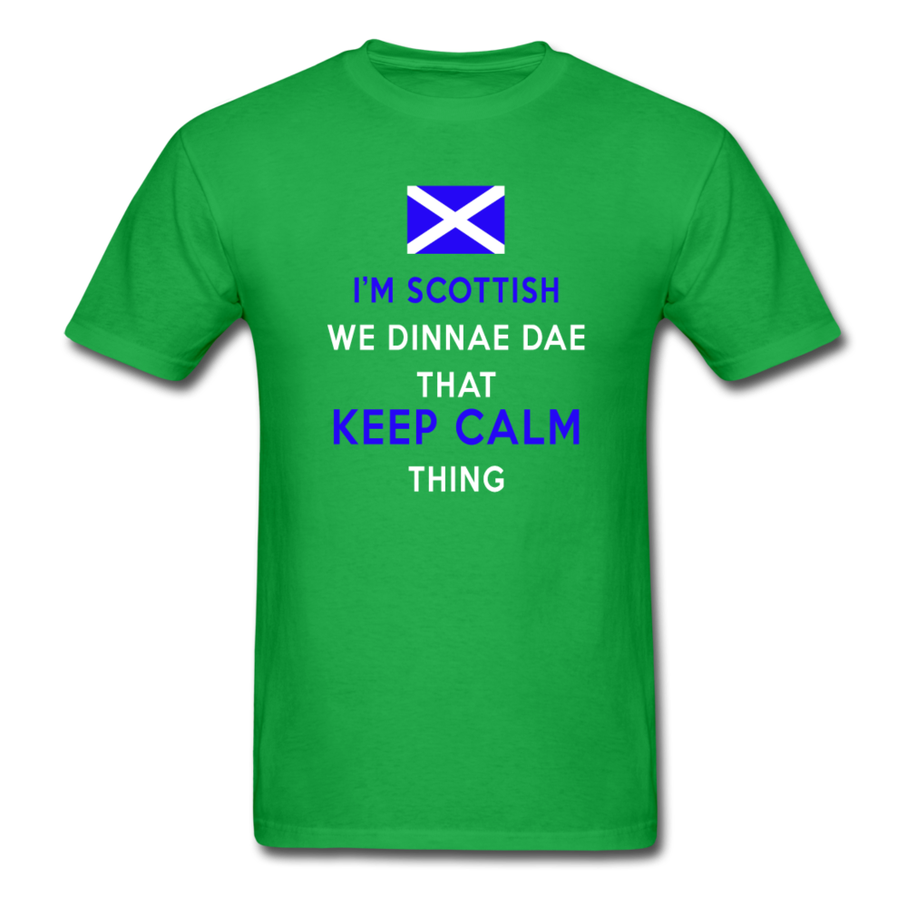 I'm Scottish We Dinnae Dae That Keep Calm Thing Unisex T-Shirt-Unisex Classic T-Shirt | Fruit of the Loom 3930-Teelime | shirts-hoodies-mugs