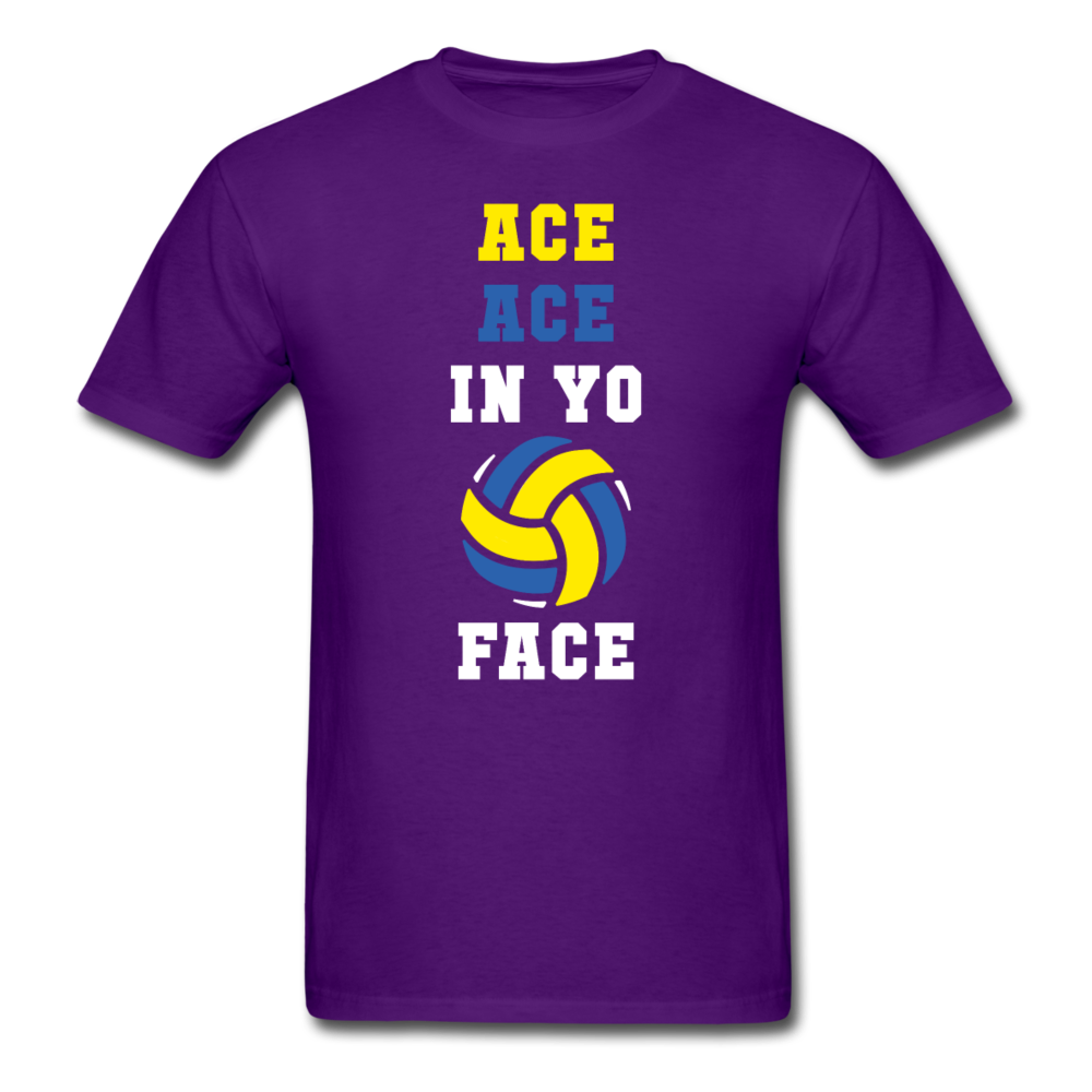 Volleyball - Ace ace in yo face Unisex T-Shirt-Unisex Classic T-Shirt | Fruit of the Loom 3930-Teelime | shirts-hoodies-mugs