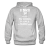 I ski because punching people is frowned upon Unisex Hoodie-Men's Hoodie | Hanes P170-Teelime | shirts-hoodies-mugs