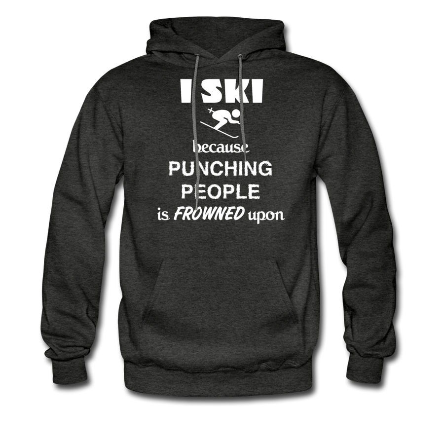 I ski because punching people is frowned upon Unisex Hoodie-Men's Hoodie | Hanes P170-Teelime | shirts-hoodies-mugs