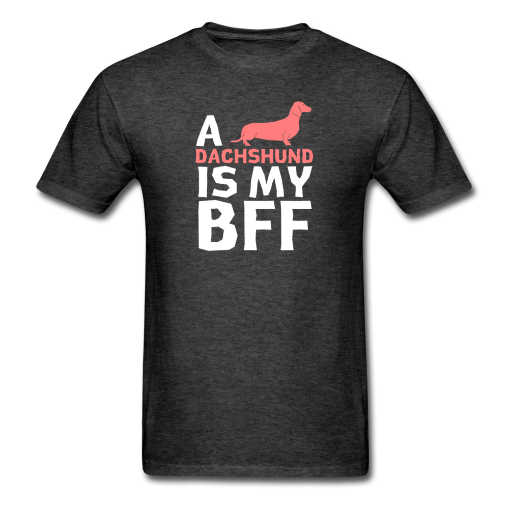 a Dachshund is my bff Unisex T-Shirt-Unisex Classic T-Shirt | Fruit of the Loom 3930-Teelime | shirts-hoodies-mugs