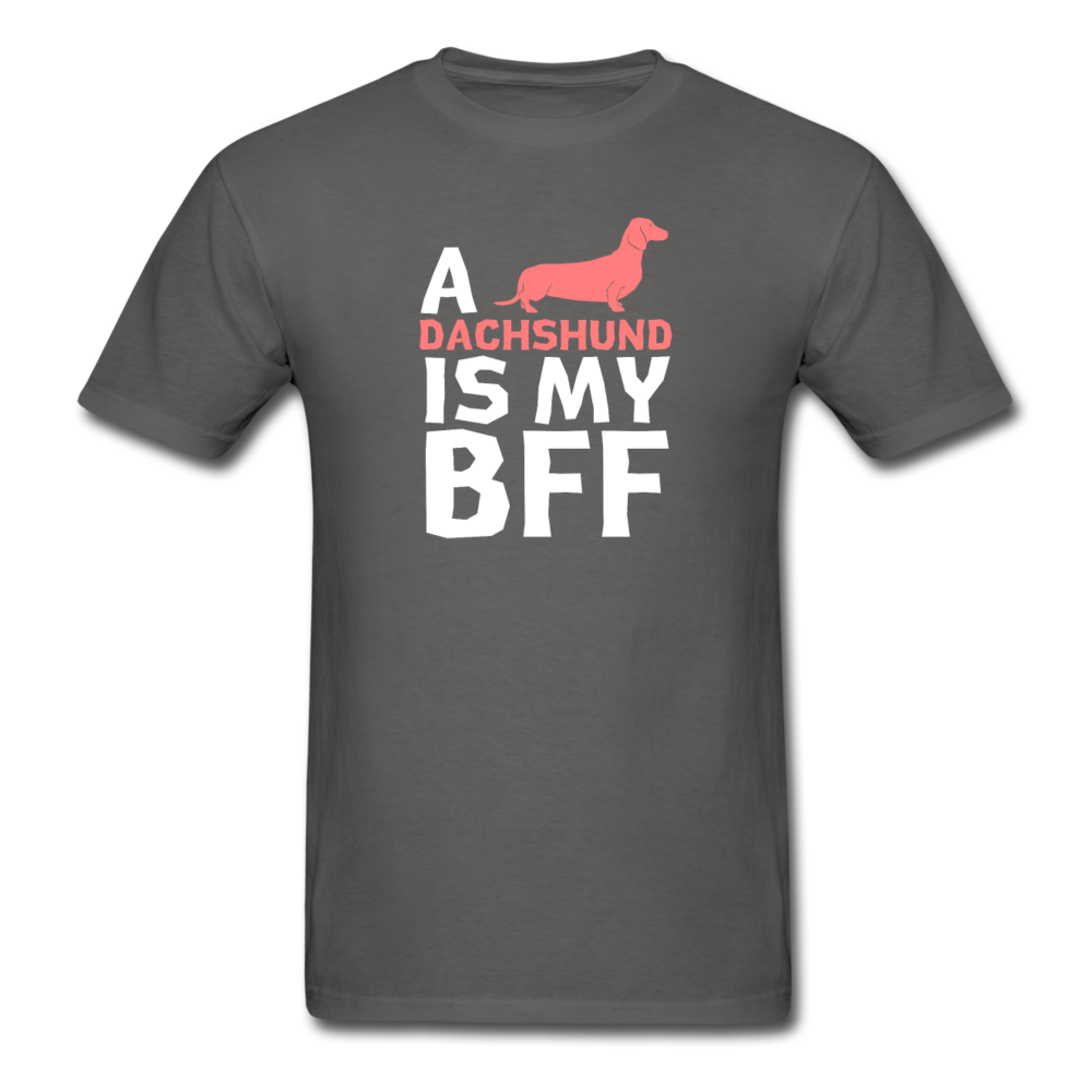 a Dachshund is my bff Unisex T-Shirt-Unisex Classic T-Shirt | Fruit of the Loom 3930-Teelime | shirts-hoodies-mugs