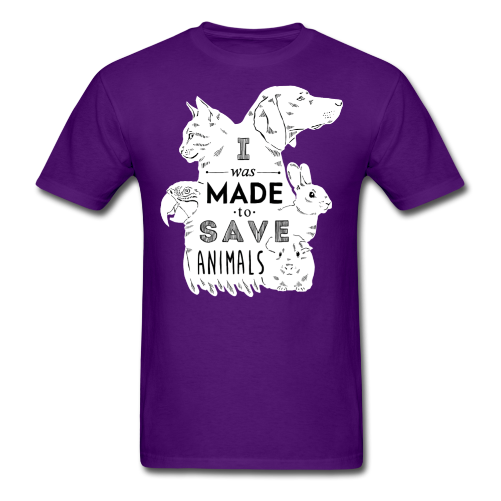 I Was Made To Save Animals Unisex T-Shirt-Unisex Classic T-Shirt | Fruit of the Loom 3930-Teelime | shirts-hoodies-mugs