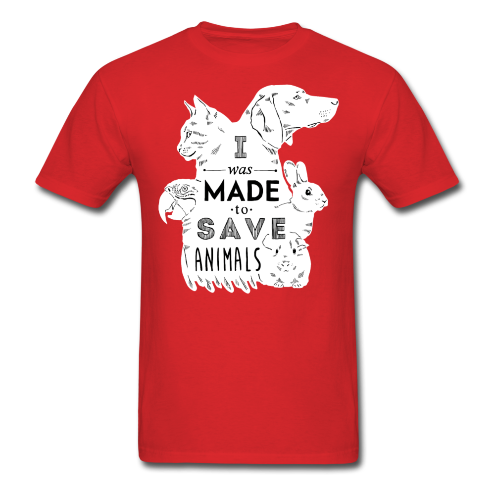 I Was Made To Save Animals Unisex T-Shirt-Unisex Classic T-Shirt | Fruit of the Loom 3930-Teelime | shirts-hoodies-mugs
