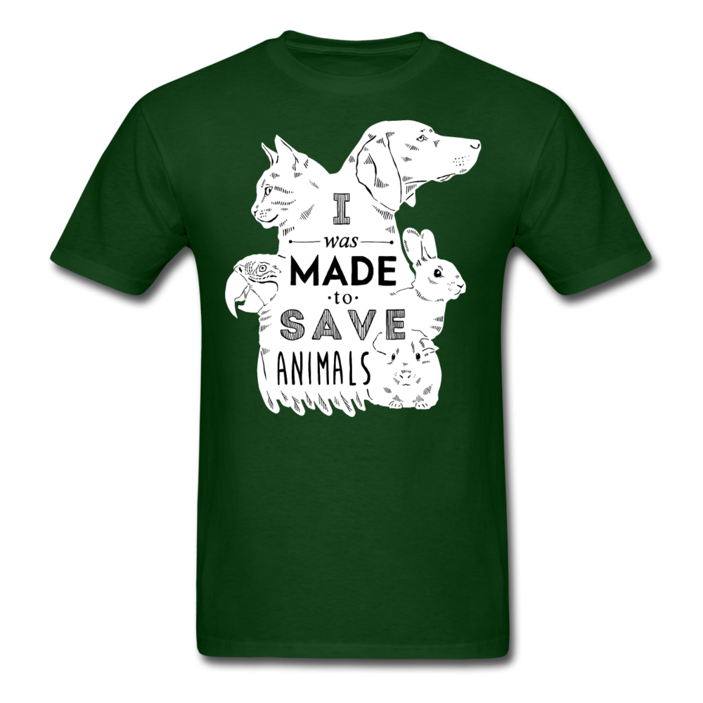 I Was Made To Save Animals Unisex T-Shirt-Unisex Classic T-Shirt | Fruit of the Loom 3930-Teelime | shirts-hoodies-mugs