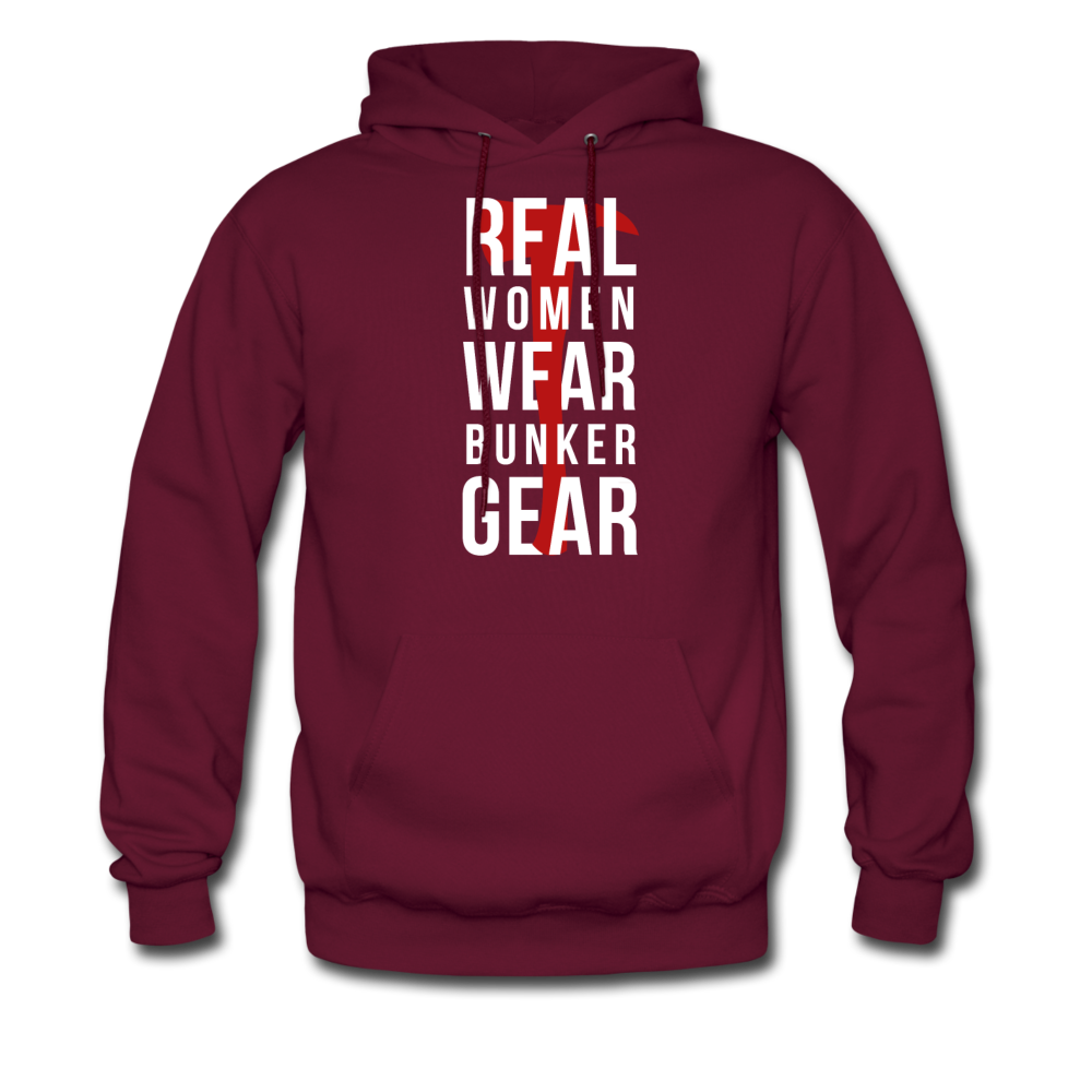 Real women wear Bunker Gear Unisex Hoodie-Men's Hoodie | Hanes P170-Teelime | shirts-hoodies-mugs