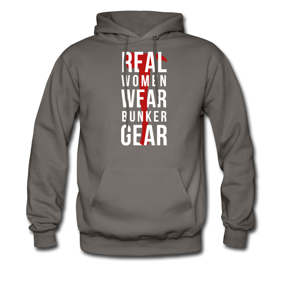 Real women wear Bunker Gear Unisex Hoodie-Men's Hoodie | Hanes P170-Teelime | shirts-hoodies-mugs