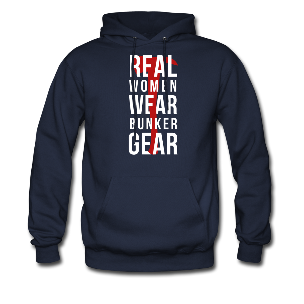 Real women wear Bunker Gear Unisex Hoodie-Men's Hoodie | Hanes P170-Teelime | shirts-hoodies-mugs