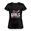 Real Girls Have Muscles Women's V-Neck T-Shirt-Women's V-Neck T-Shirt | Fruit of the Loom L39VR-Teelime | shirts-hoodies-mugs