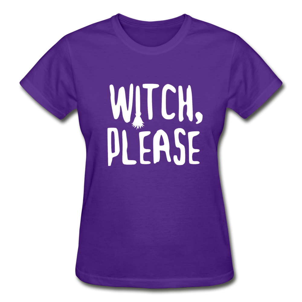 Witch, Please Women's V-Neck T-Shirt-Ultra Cotton Ladies T-Shirt | Gildan G200L-Teelime | shirts-hoodies-mugs