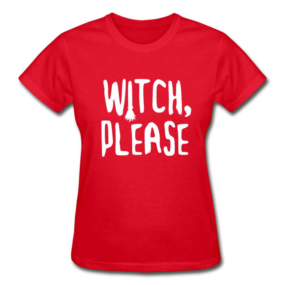 Witch, Please Women's V-Neck T-Shirt-Ultra Cotton Ladies T-Shirt | Gildan G200L-Teelime | shirts-hoodies-mugs