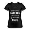 People With Tattoos Are Way More Fun To See Naked Women's V-Neck T-Shirt-Women's V-Neck T-Shirt | Fruit of the Loom L39VR-Teelime | shirts-hoodies-mugs