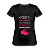 Forget glass slippers this princess wears Running shoes Women's V-Neck T-Shirt-Women's V-Neck T-Shirt | Fruit of the Loom L39VR-Teelime | shirts-hoodies-mugs