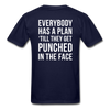 Everybody has a plan 'till they get punched in the face Back Print Unisex T-Shirt-Unisex Classic T-Shirt | Fruit of the Loom 3930-Teelime | shirts-hoodies-mugs