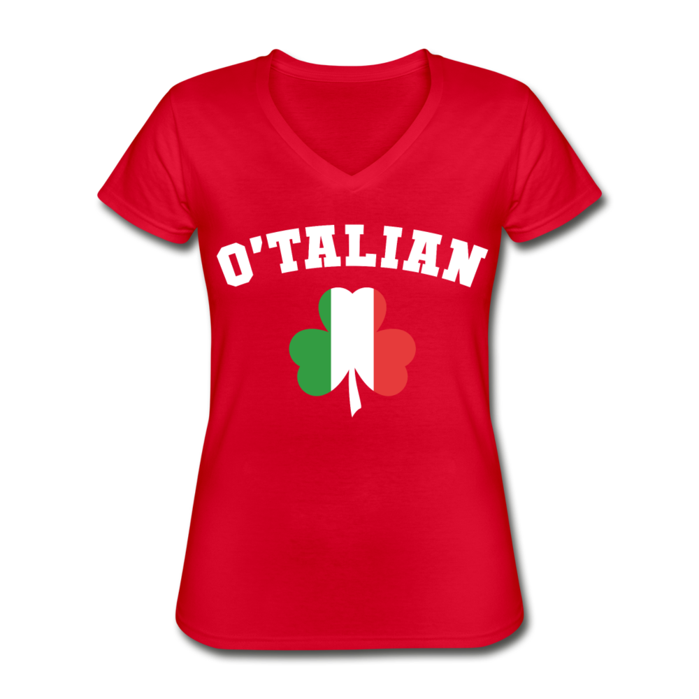 O'talian Women's V-Neck T-Shirt-Women's V-Neck T-Shirt | Fruit of the Loom L39VR-Teelime | shirts-hoodies-mugs