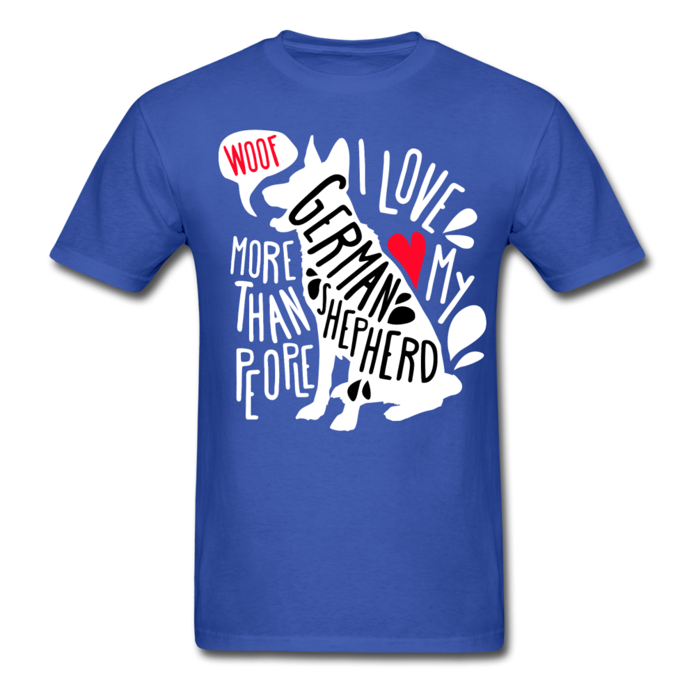 I love my German Shepherd more than people Unisex T-Shirt-Unisex Classic T-Shirt | Fruit of the Loom 3930-Teelime | shirts-hoodies-mugs