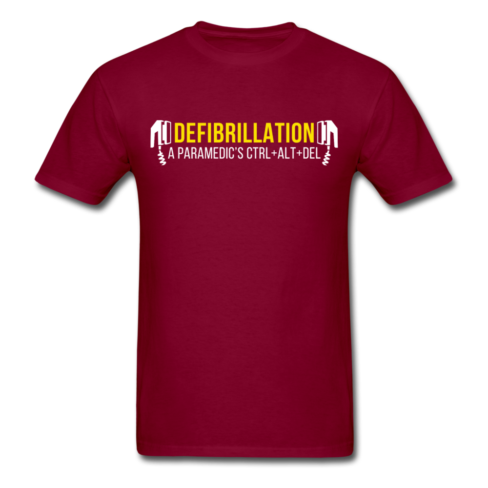 Defibrillation A Paramedic's CTRL + ALT + DEL Unisex T-Shirt-Unisex Classic T-Shirt | Fruit of the Loom 3930-Teelime | shirts-hoodies-mugs