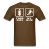 Skiing - Your wife My wife Unisex T-Shirt-Unisex Classic T-Shirt | Fruit of the Loom 3930-Teelime | shirts-hoodies-mugs