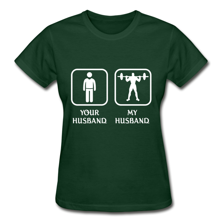 Weightlifting -  Your husband My husband Gildan Ultra Cotton Ladies T-Shirt