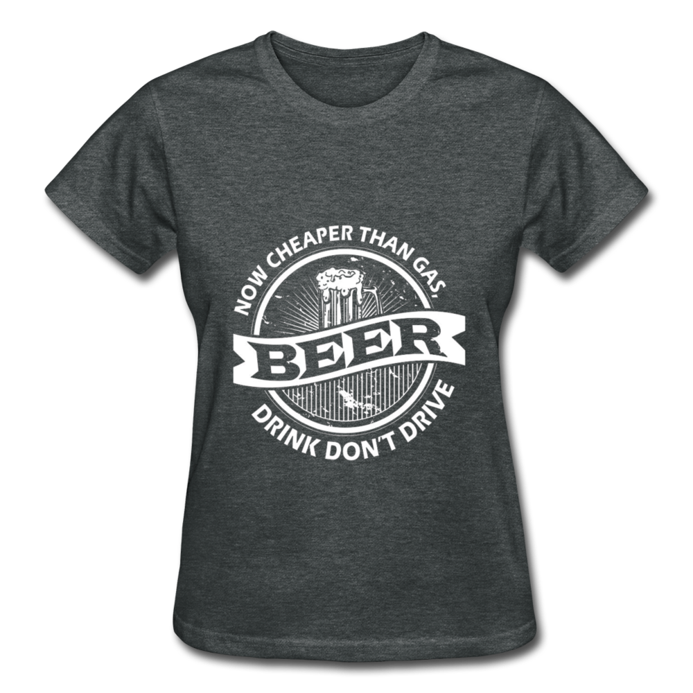Beer cheaper than Gas Gildan Ultra Cotton Ladies T-Shirt-Ultra Cotton Ladies T-Shirt | Gildan G200L-Teelime | shirts-hoodies-mugs