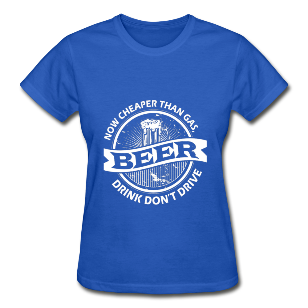 Beer cheaper than Gas Gildan Ultra Cotton Ladies T-Shirt-Ultra Cotton Ladies T-Shirt | Gildan G200L-Teelime | shirts-hoodies-mugs