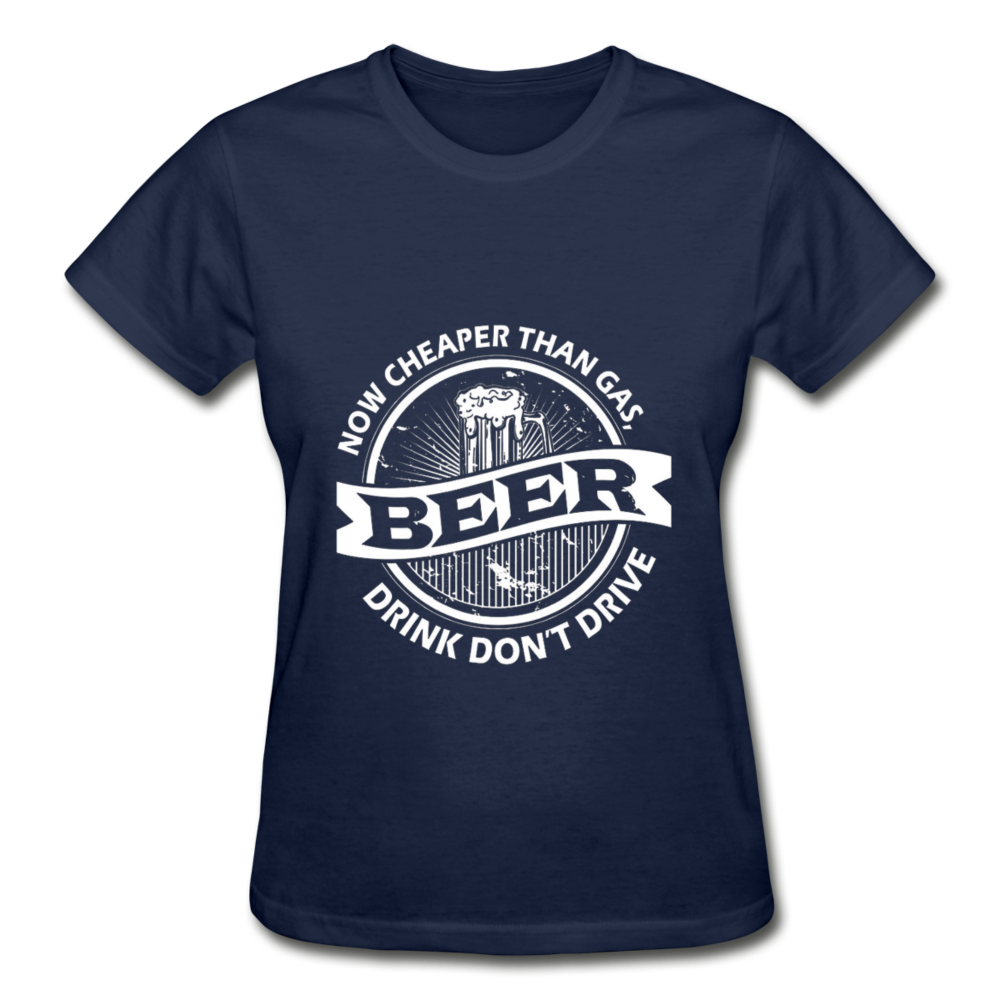 Beer cheaper than Gas Gildan Ultra Cotton Ladies T-Shirt-Ultra Cotton Ladies T-Shirt | Gildan G200L-Teelime | shirts-hoodies-mugs