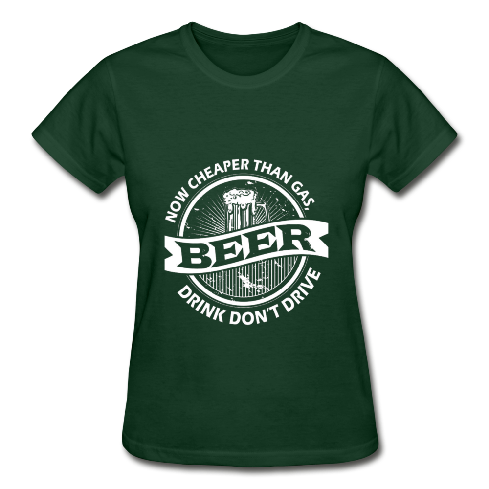 Beer cheaper than Gas Gildan Ultra Cotton Ladies T-Shirt-Ultra Cotton Ladies T-Shirt | Gildan G200L-Teelime | shirts-hoodies-mugs