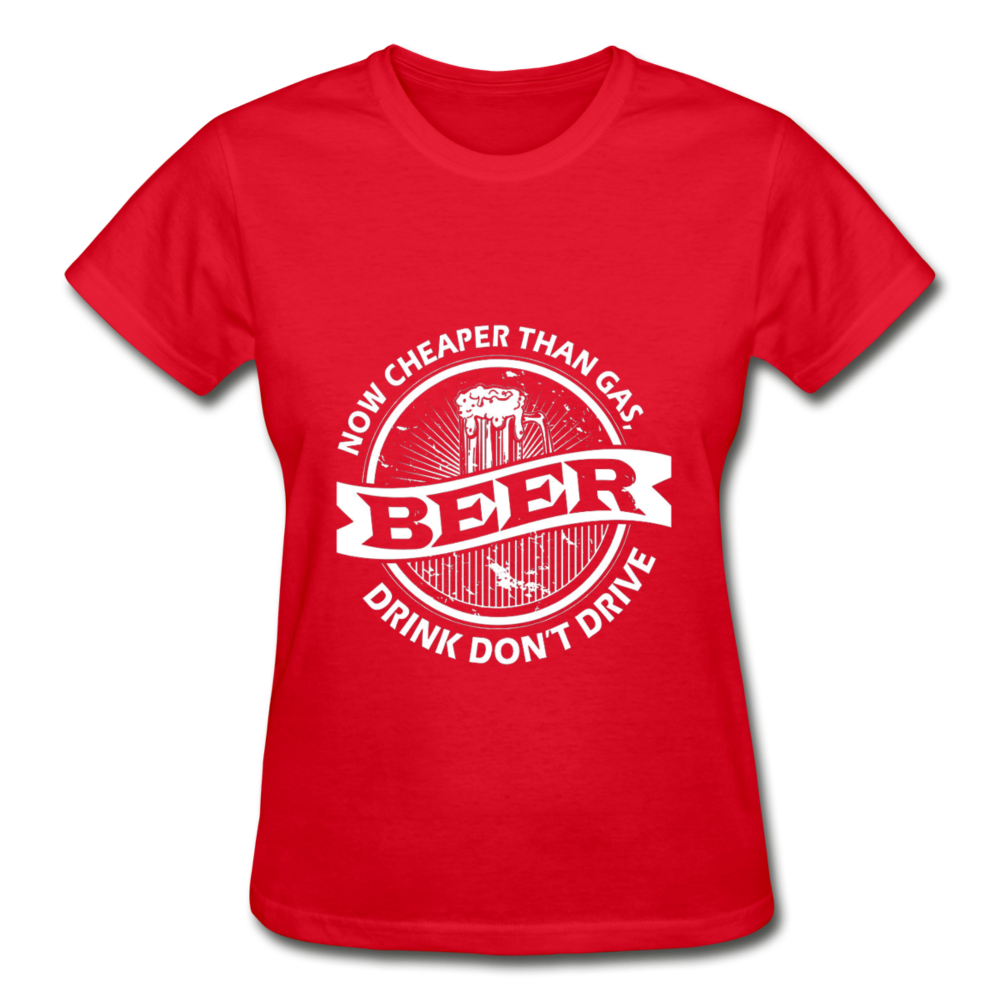 Beer cheaper than Gas Gildan Ultra Cotton Ladies T-Shirt-Ultra Cotton Ladies T-Shirt | Gildan G200L-Teelime | shirts-hoodies-mugs