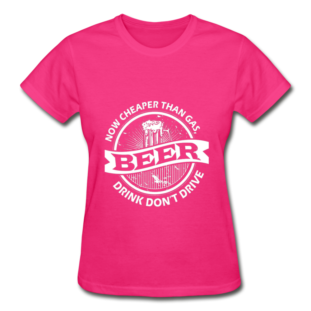 Beer cheaper than Gas Gildan Ultra Cotton Ladies T-Shirt-Ultra Cotton Ladies T-Shirt | Gildan G200L-Teelime | shirts-hoodies-mugs