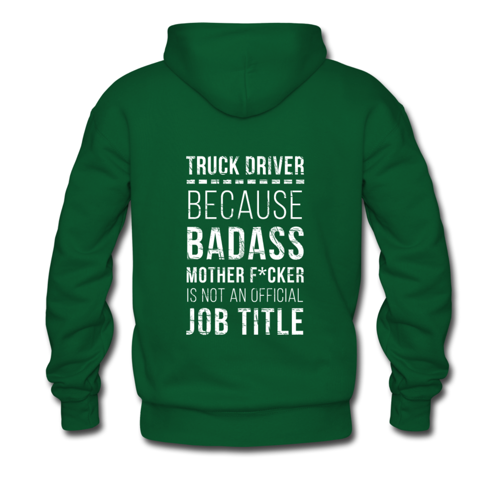 Truck Driver Because Badass Mother F*cker is not an Official Job Title Back Printing Unisex Hoodie-Men's Hoodie | Hanes P170-Teelime | shirts-hoodies-mugs