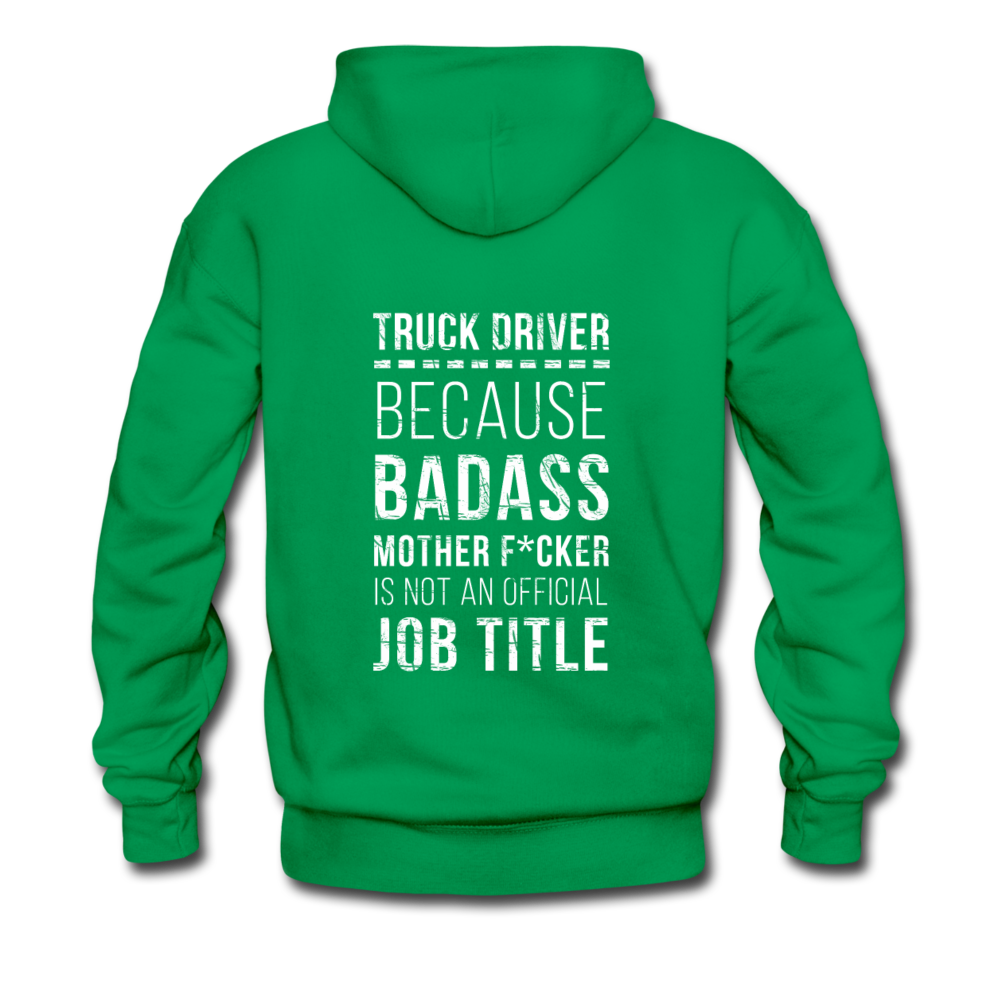 Truck Driver Because Badass Mother F*cker is not an Official Job Title Back Printing Unisex Hoodie-Men's Hoodie | Hanes P170-Teelime | shirts-hoodies-mugs