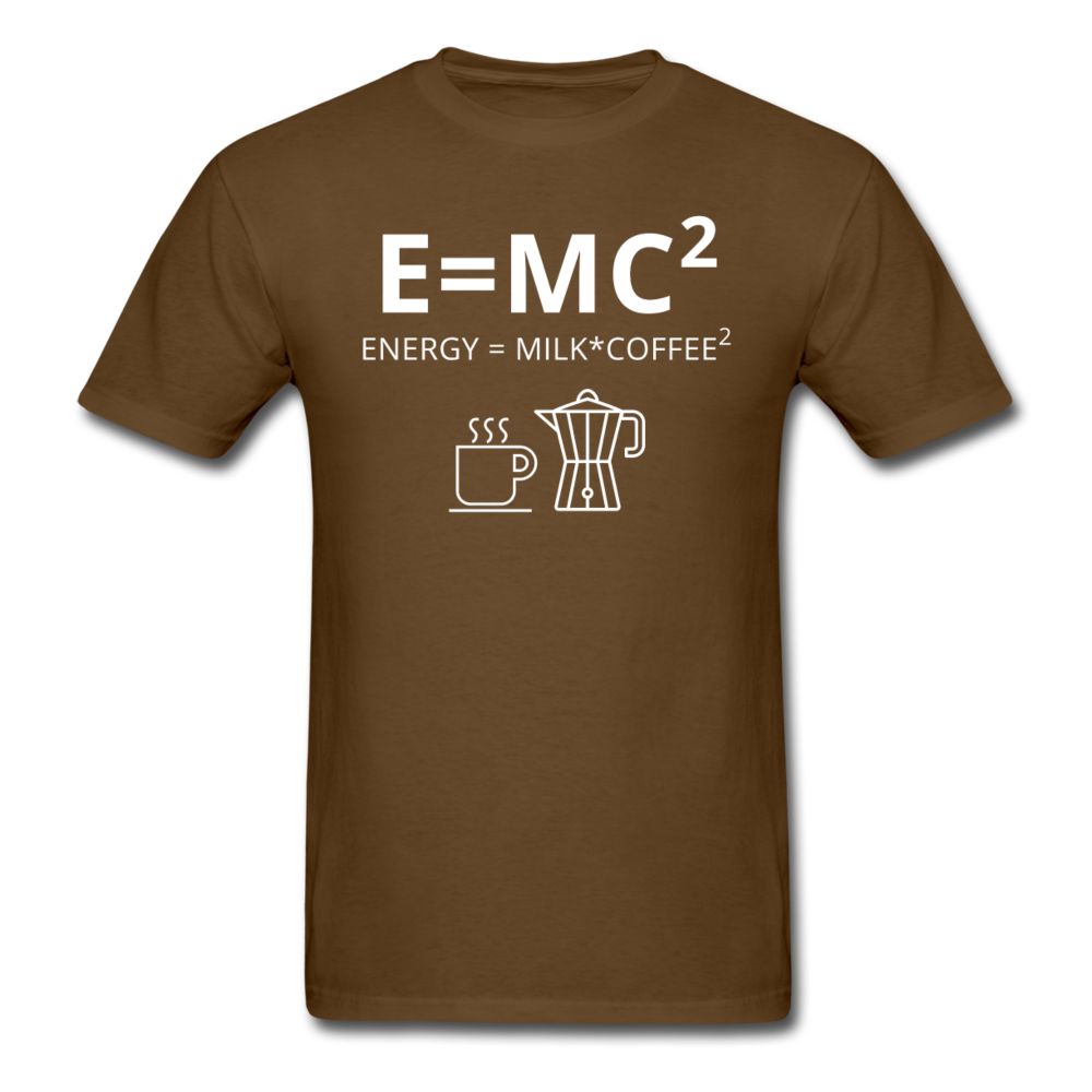 E=MC2 / Energy = Milk*Coffee2 Unisex T-Shirt-Unisex Classic T-Shirt | Fruit of the Loom 3930-Teelime | shirts-hoodies-mugs