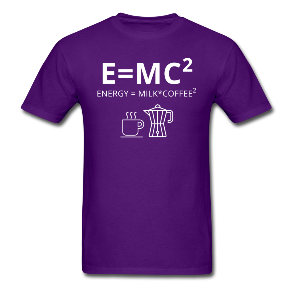 E=MC2 / Energy = Milk*Coffee2 Unisex T-Shirt-Unisex Classic T-Shirt | Fruit of the Loom 3930-Teelime | shirts-hoodies-mugs