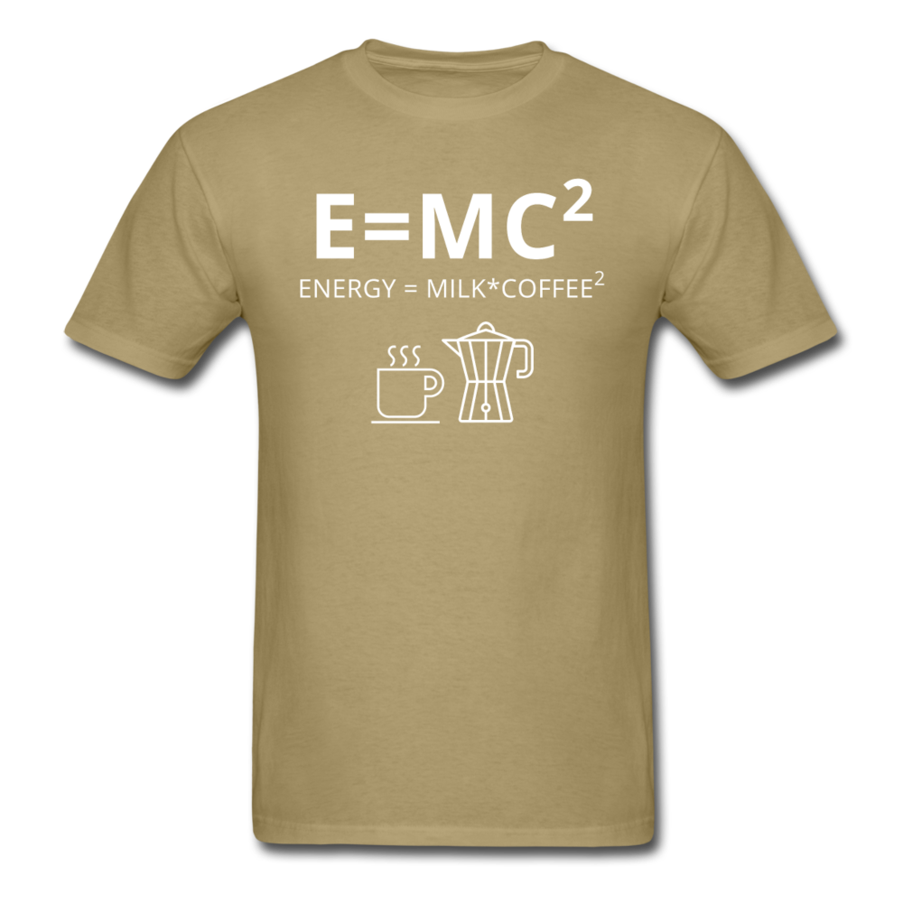 E=MC2 / Energy = Milk*Coffee2 Unisex T-Shirt-Unisex Classic T-Shirt | Fruit of the Loom 3930-Teelime | shirts-hoodies-mugs